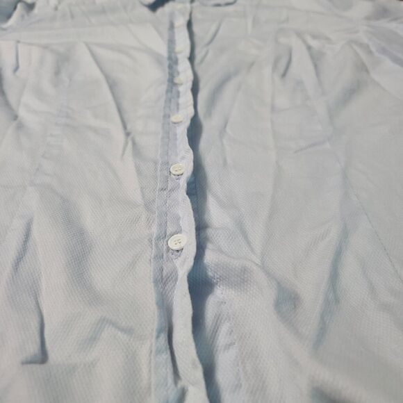 Jacob Mens Button Up Dress Shirt Blue Size XL 100% Cotton Long Sleeve Collar - Picture 10 of 12